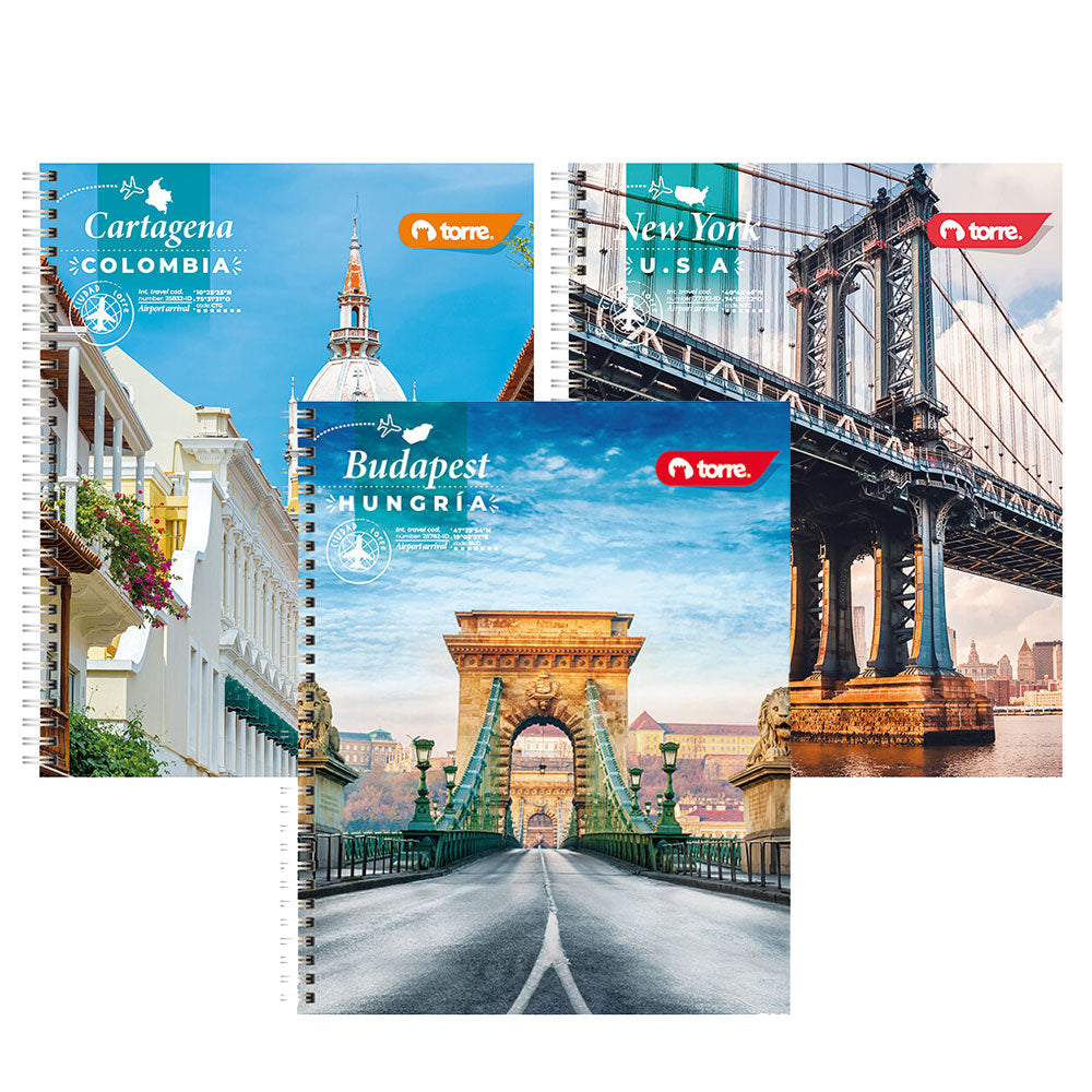 Torre - Cuaderno Universitario Clásico Ciudad 7 mm 100 h