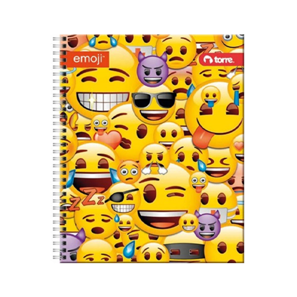 Torre - Cuaderno Universitario Clásico Emoji 7 mm 100 h