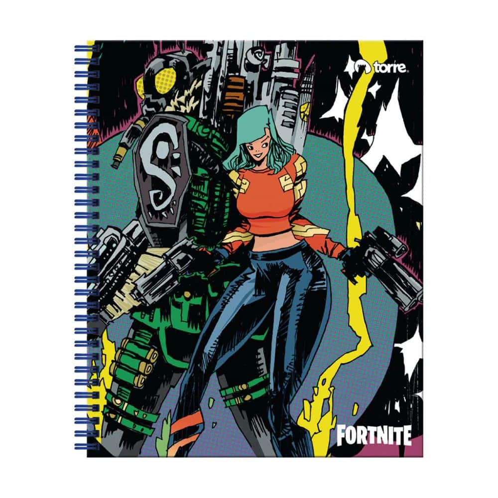 Torre - Cuaderno Universitario Clásico Fortnite 7 mm 100 h