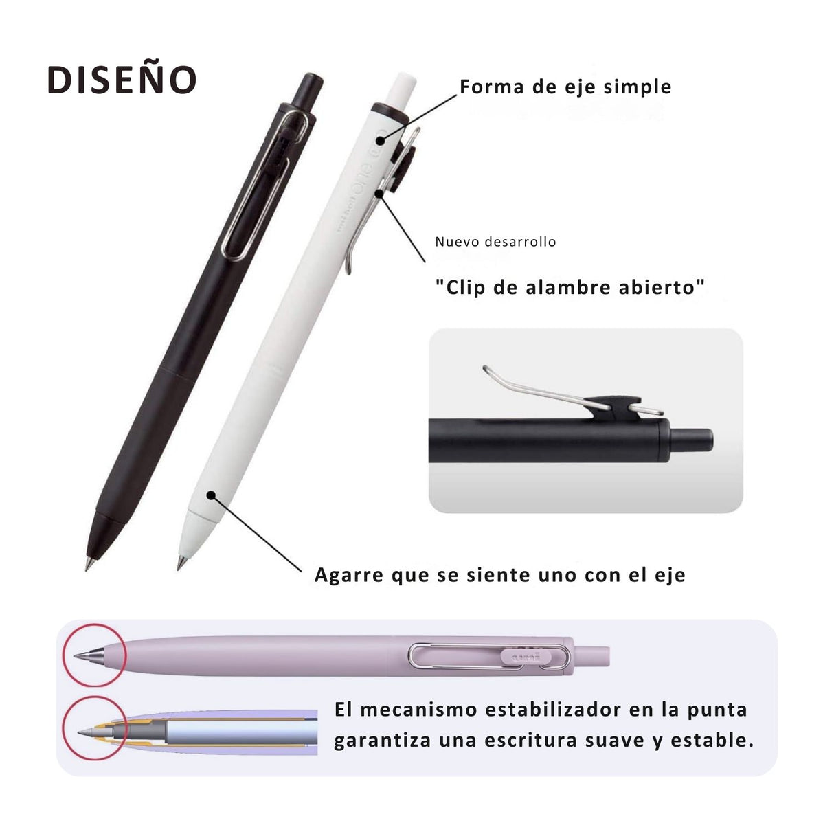 Uni-ball One F - Bolígrafo Tinta Gel Colores 0,38 mm