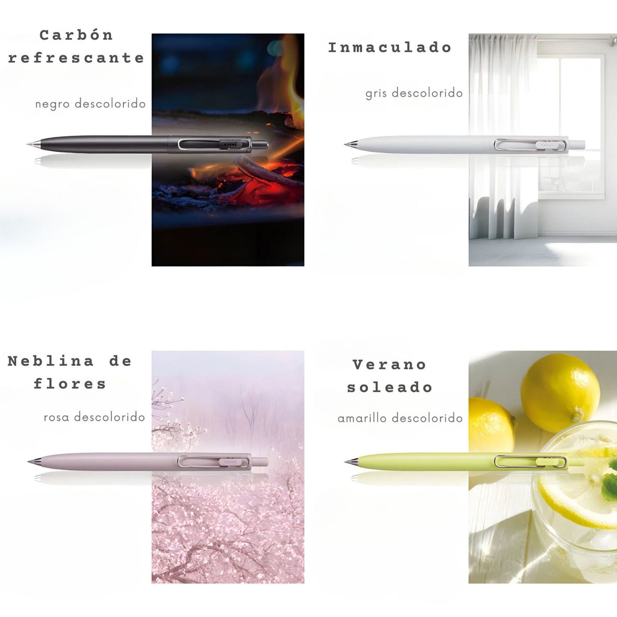 Uni-ball One F - Bolígrafo Tinta Gel Colores 0,38 mm