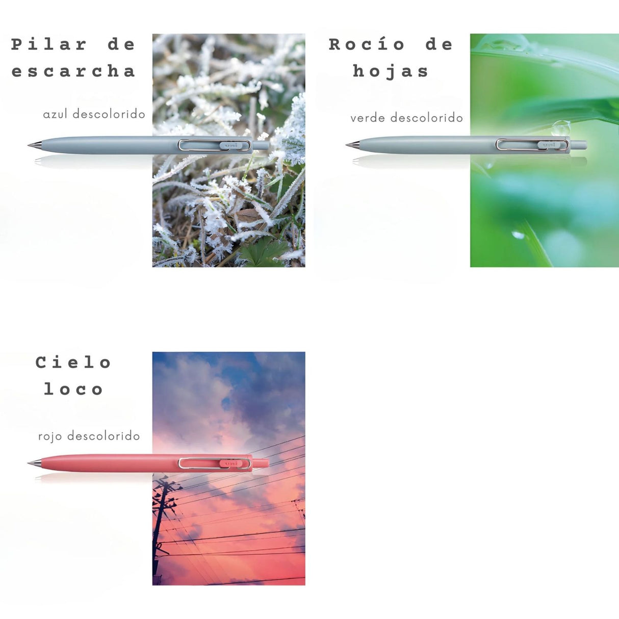 Uni-ball One F - Bolígrafo Tinta Gel Colores 0,5 mm