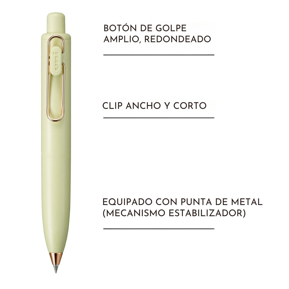 Uni-ball One P - Bolígrafo Tinta Gel 0,38 mm Rose Gold Edition La France