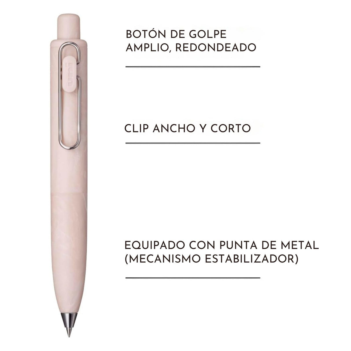 Uni-ball One P - Bolígrafo Tinta Gel 0,5 mm Marble Edition Peony