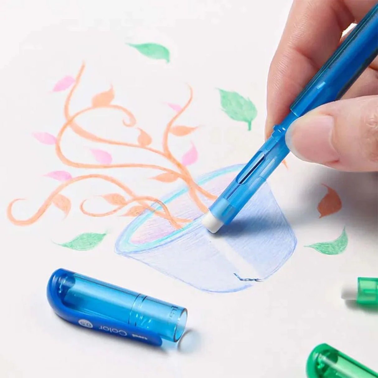 Uni Color - Portaminas con Minas de Color Borrables 0,5 mm