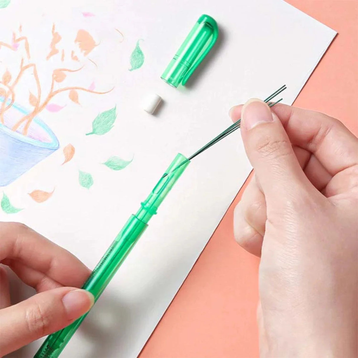 Uni Color - Portaminas con Minas de Color Borrables 0,5 mm