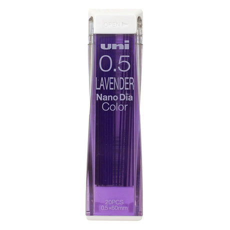 Uni Nano Dia Color - Pack 20 Minas de Colores 0,5 mm