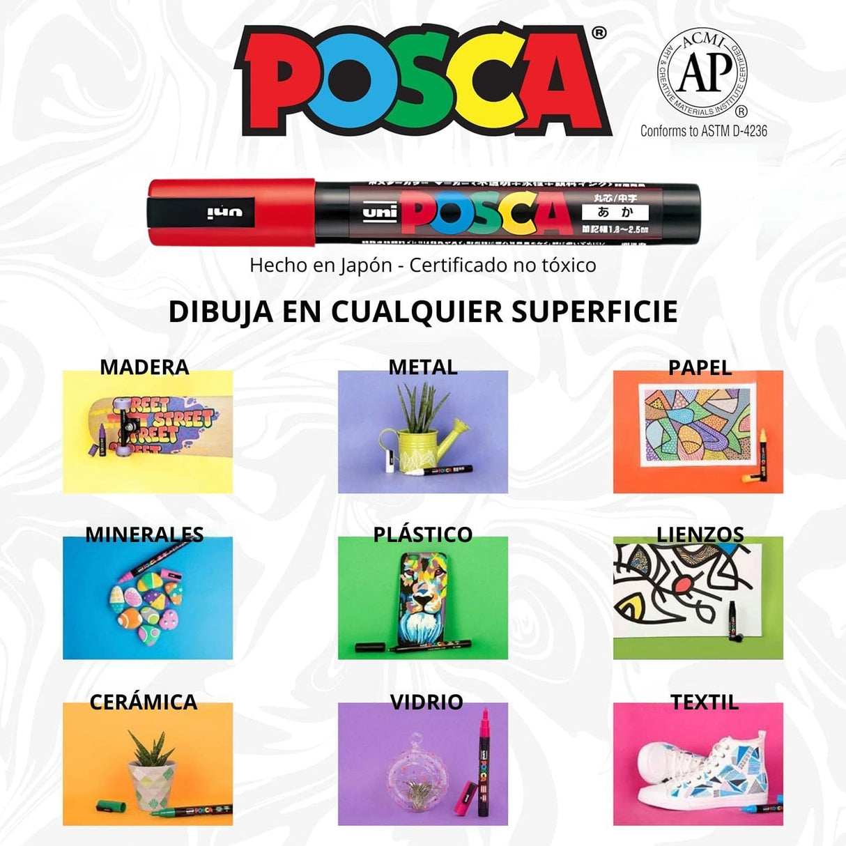 Uni Posca PC-5M - Marcadores Medios Clásico (Japonés)