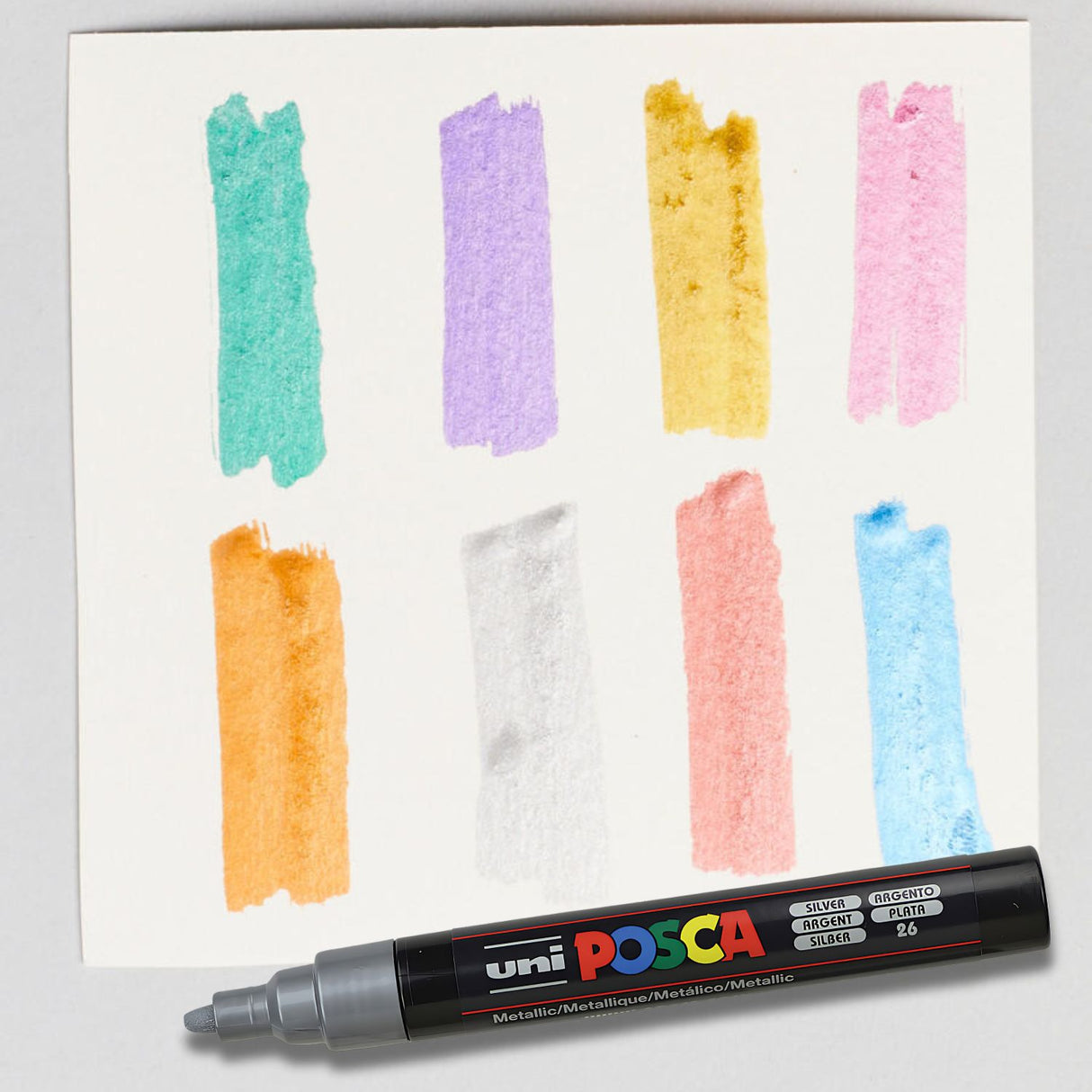 Posca PC-5M - Set 8 Marcadores Punta Media Metallic Colors