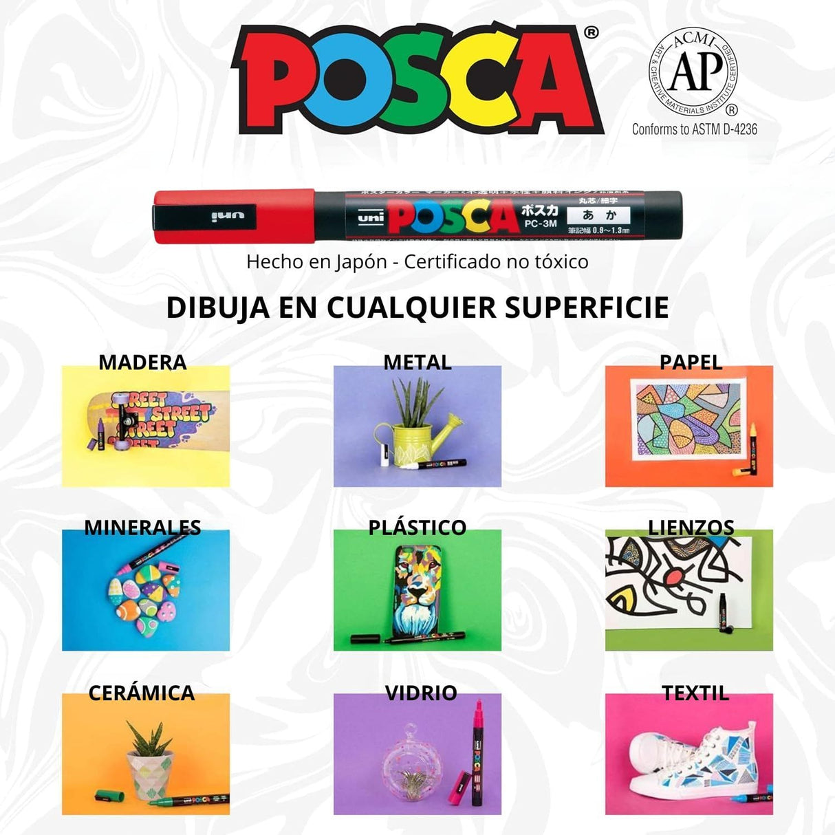 Uni Posca PC-3M - Set 15 Marcadores Finos