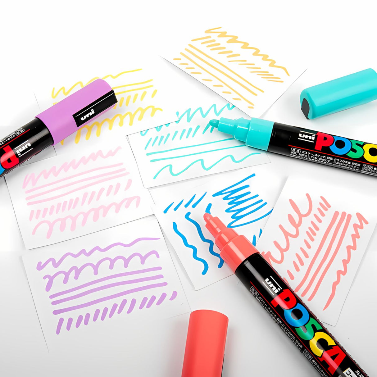 Uni Posca PC-5M Pastel - Set 7 Marcadores Medios