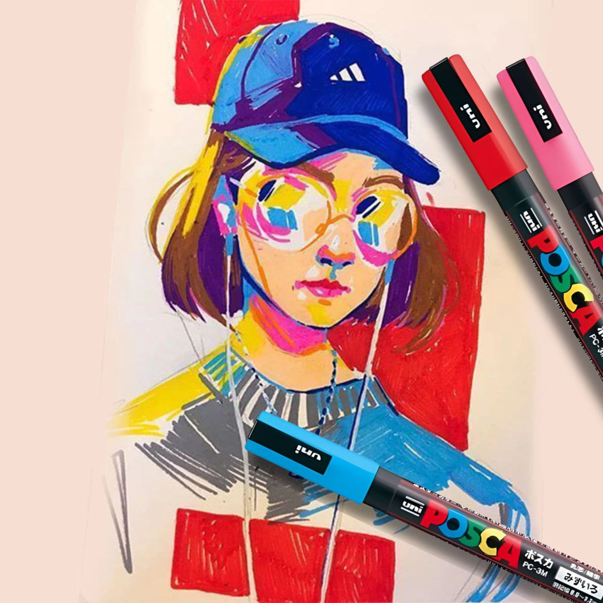 Uni Posca PC-3M - Set 8 Marcadores Finos