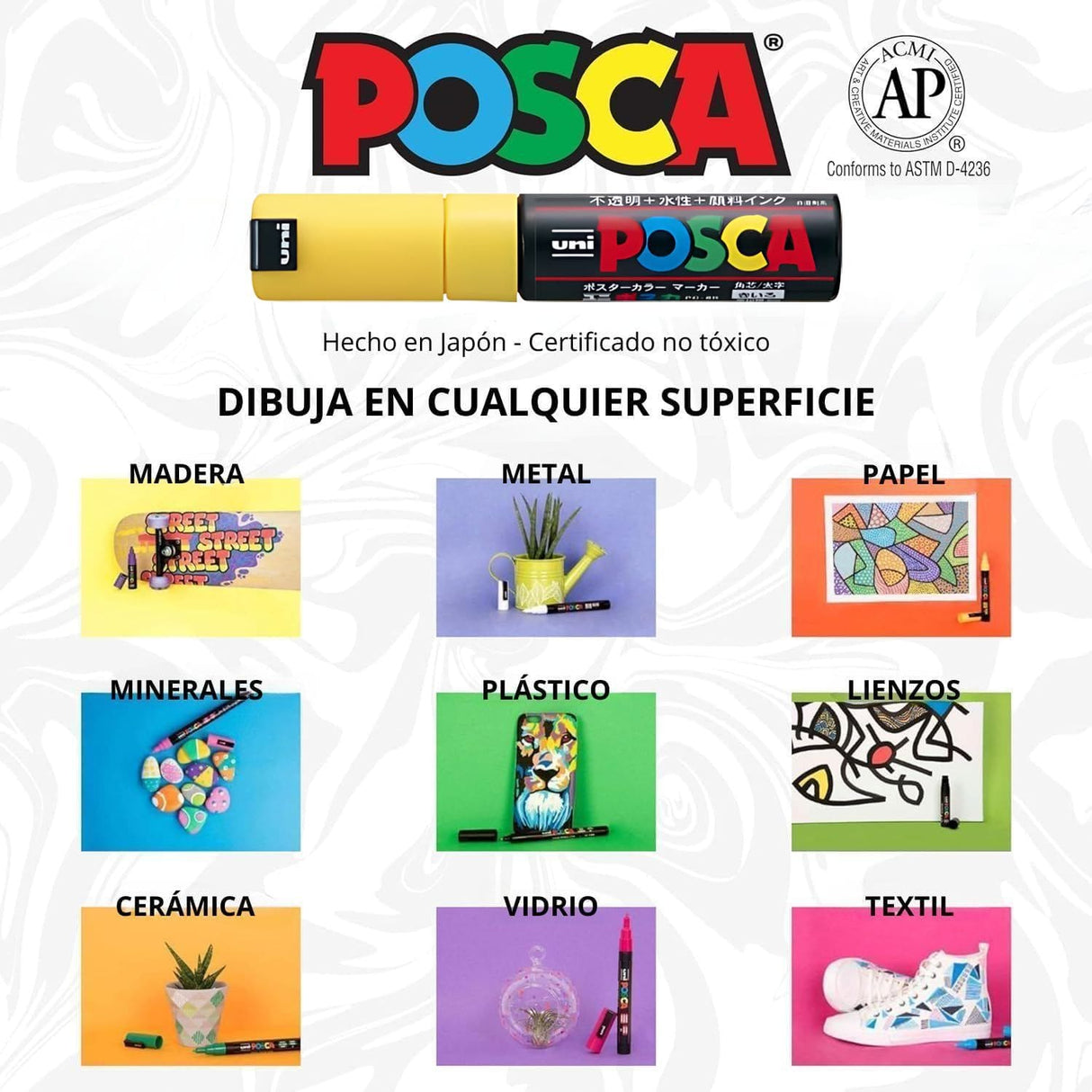 Uni Posca PC-8K - Set 8 Marcadores Anchos