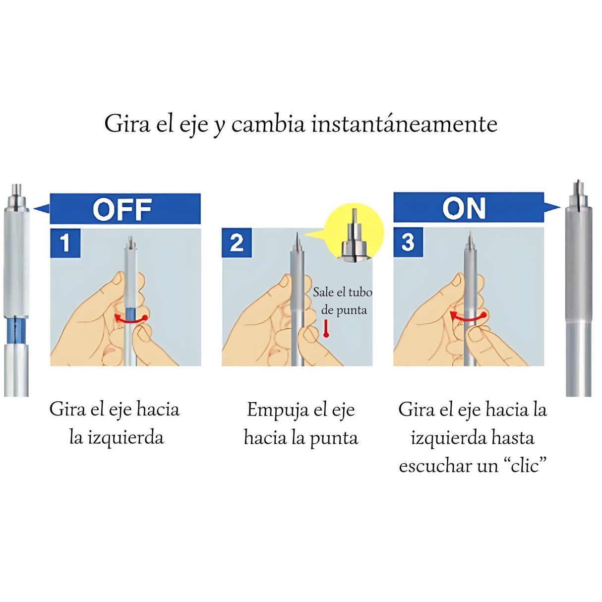 Uni Shift - Portaminas Pipe Lock Retráctil