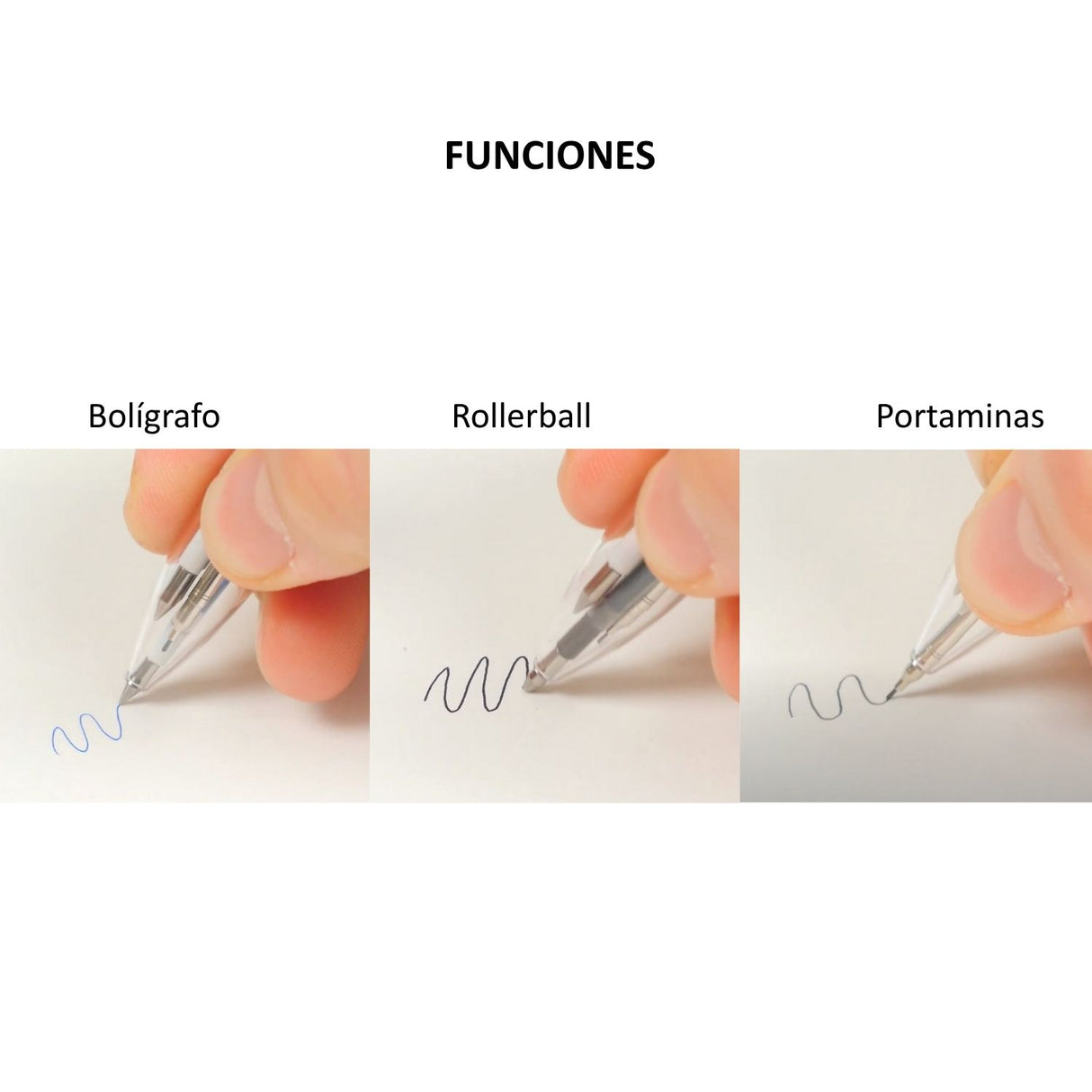 Uni Style Fit - Cuerpo de Bolígrafo con Clip para 3 Colores