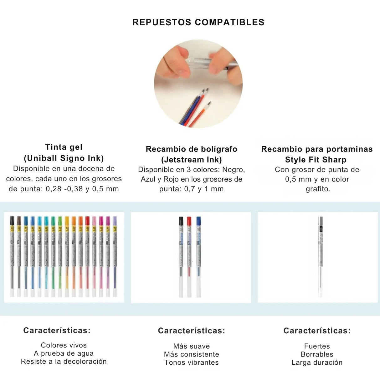 Uni Style Fit Meister - Cuerpo de Bolígrafo para 5 Colores