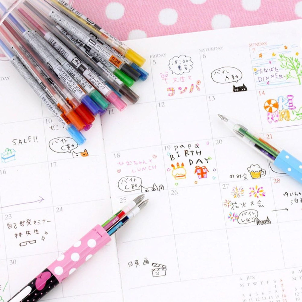 Uni Style Fit - Repuesto de Bolígrafo Gel Punta 0,5 mm