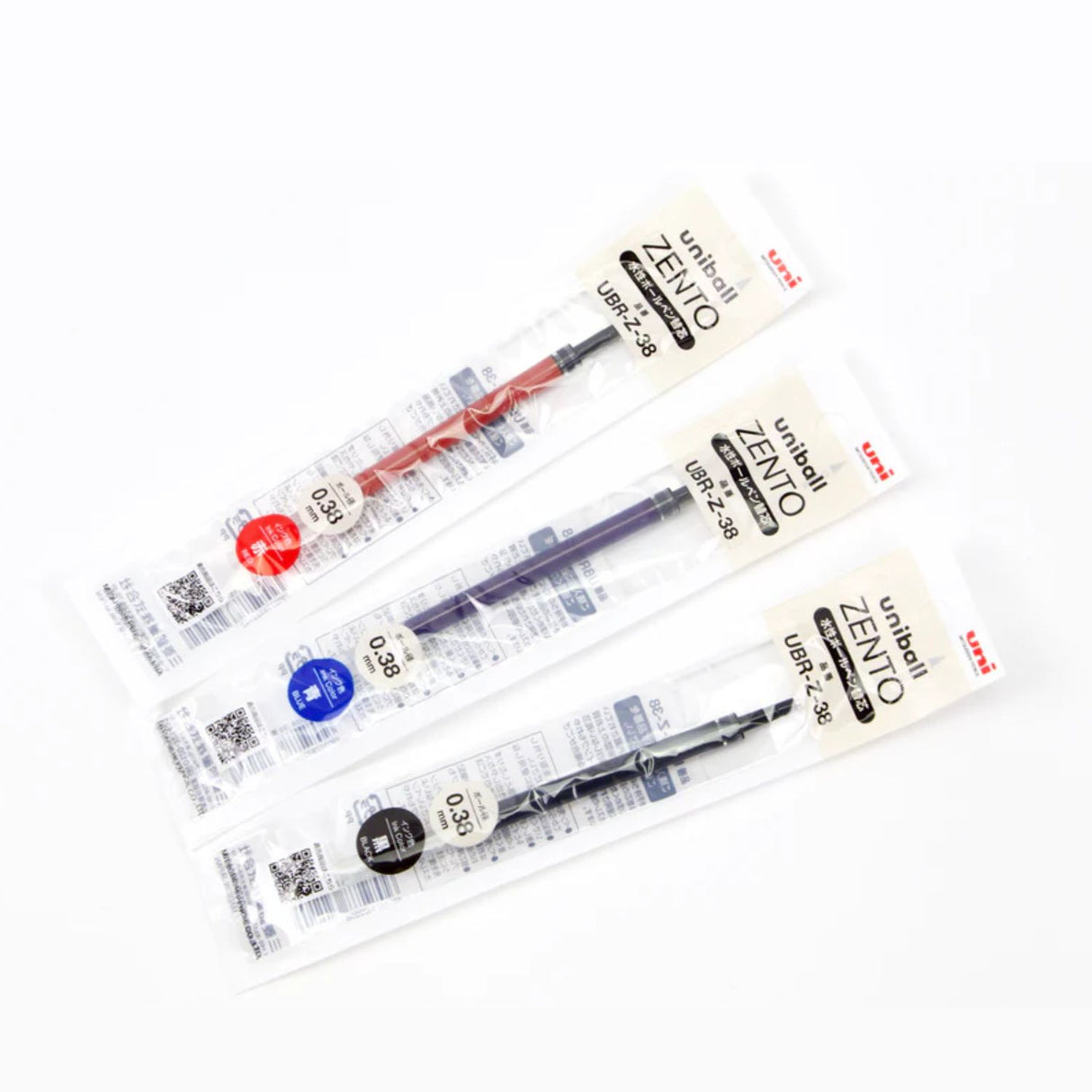 Uni Zento - Repuesto de Bolígrafo Tinta a Base de Agua 0.38 mm