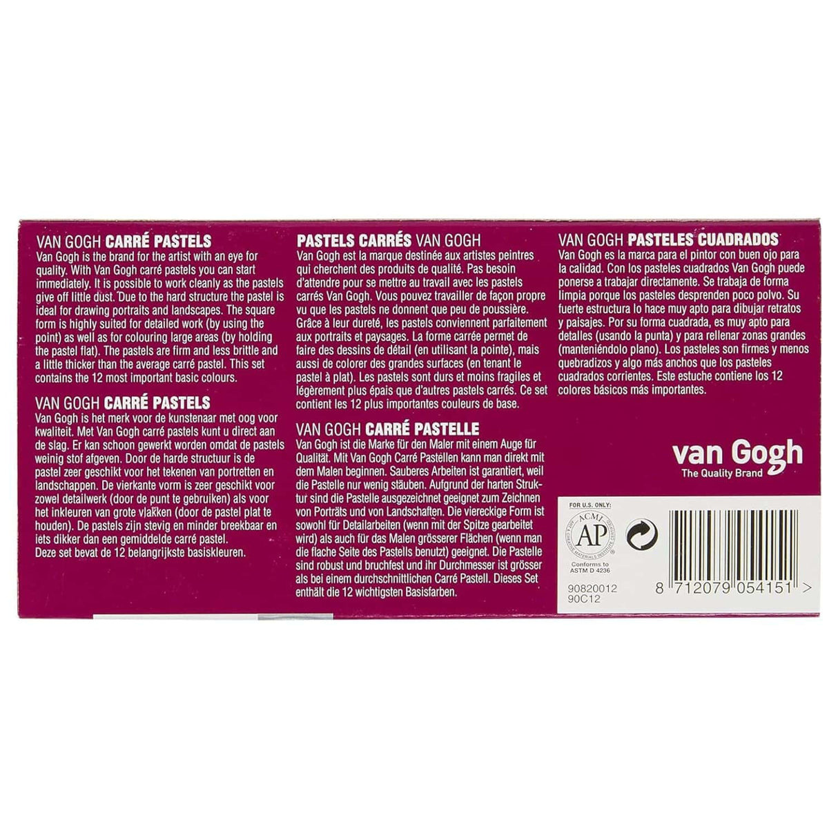 Van Gogh Carré Pastels - Set 12 Pasteles Secos