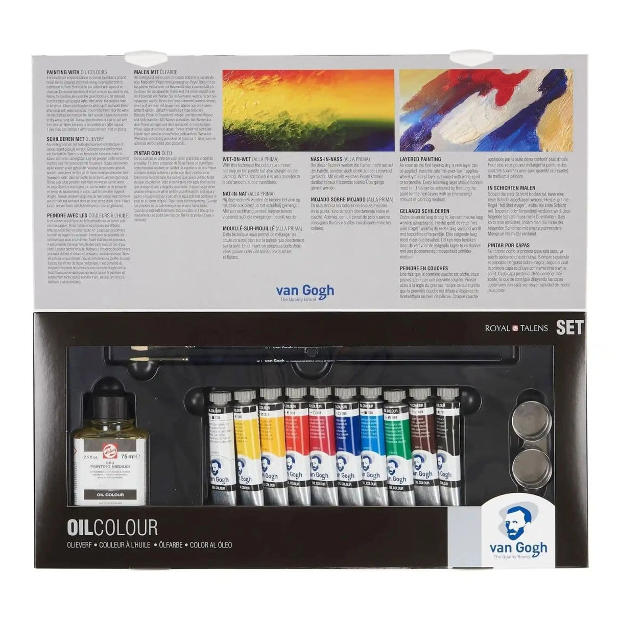 Van Gogh Oil Colour - Kit Óleos 10 Tubos de 20 ml y Accesorios