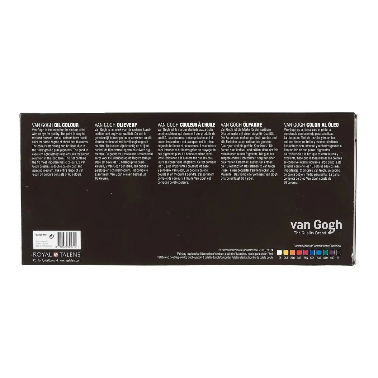 Van Gogh Oil Colour - Kit Óleos 10 Tubos de 20 ml y Accesorios