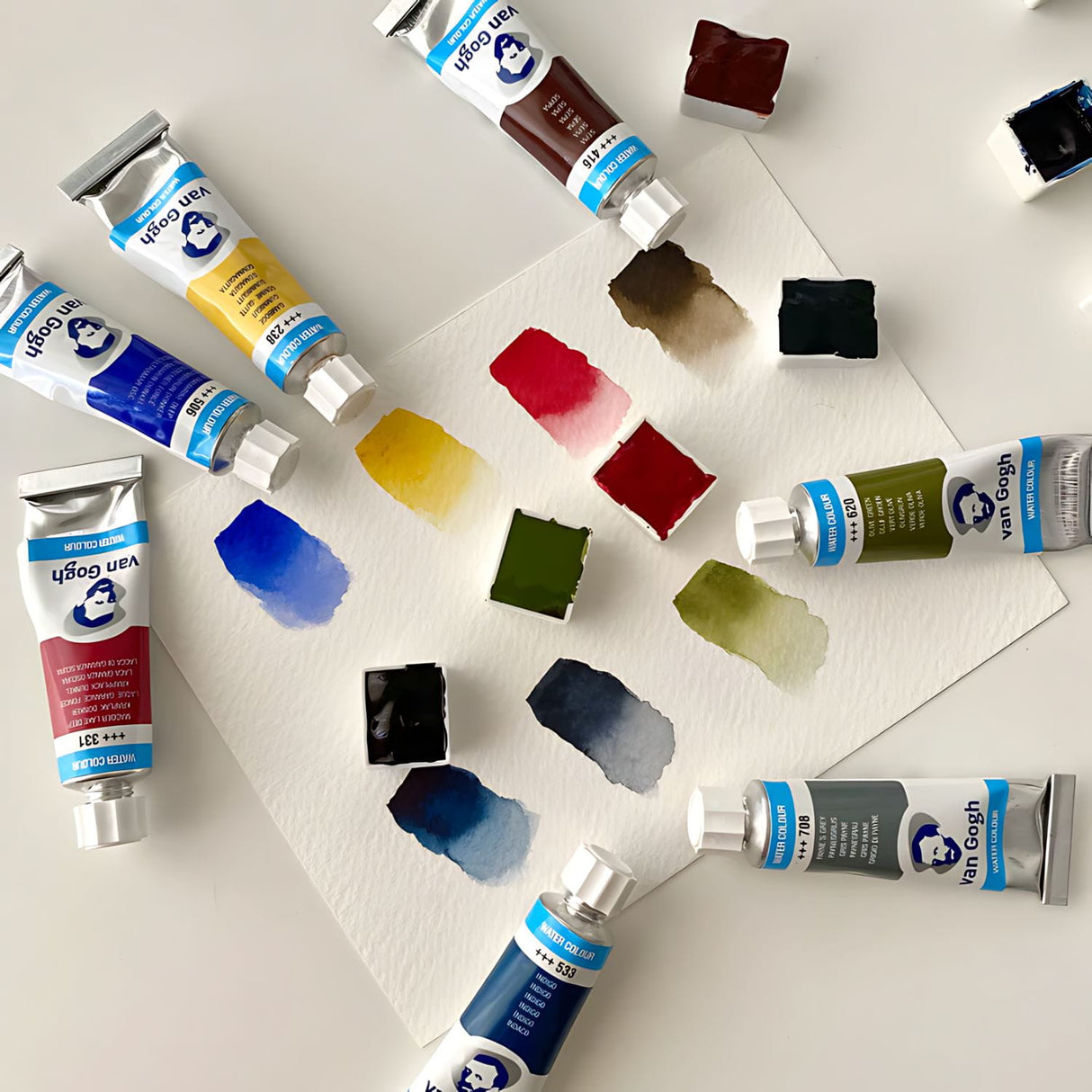 Van Gogh - Set 48 Acuarelas en Pastilla Caja Metálica