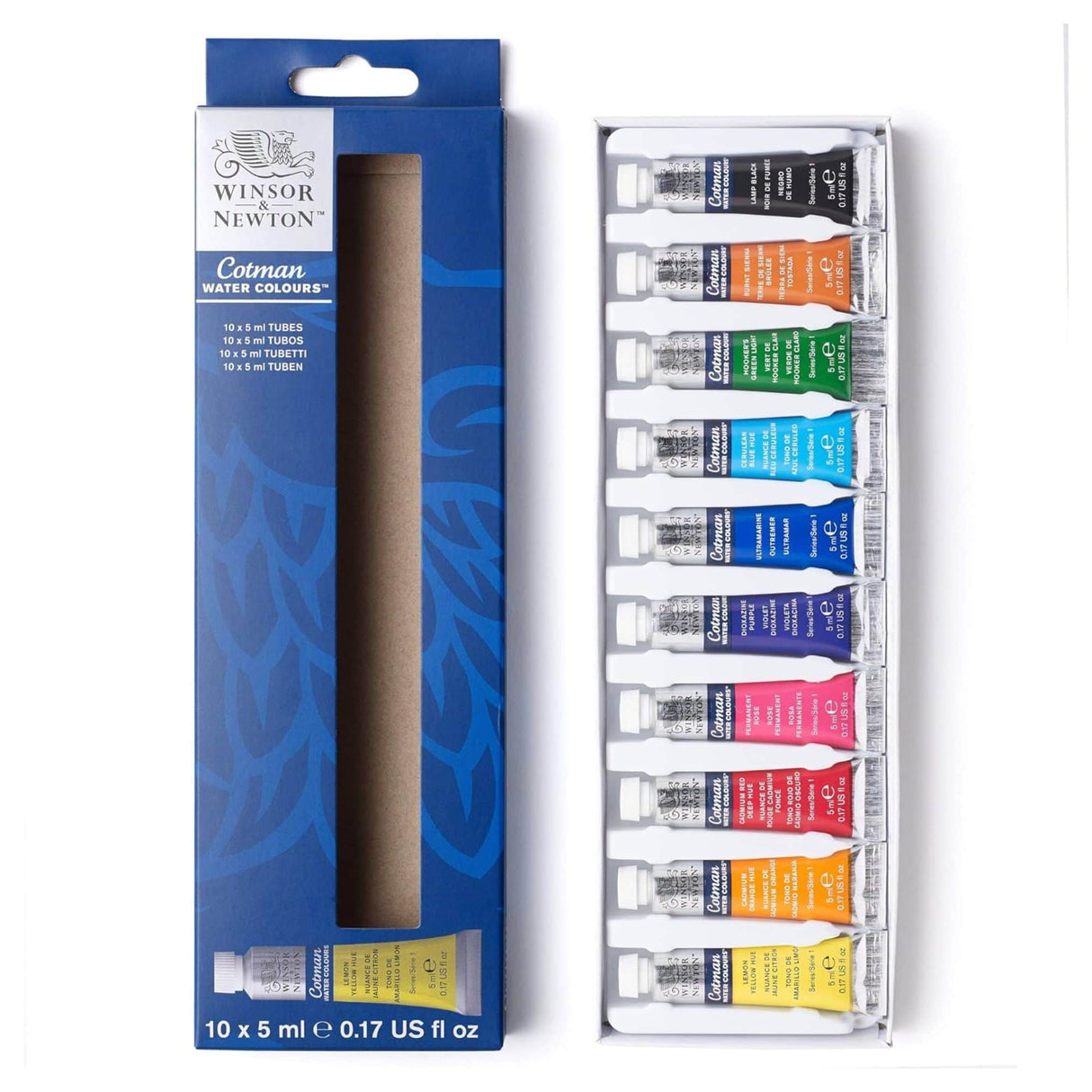 Winsor & Newton Cotman - Set 10 Acuarelas en Tubos 5 ml