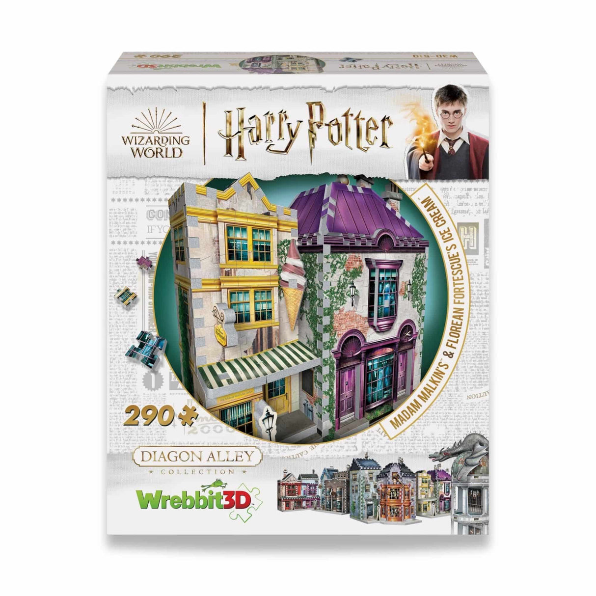 Wrebbit - Puzzle 3D Harry Potter Madam Malkin's & Florean Fortescue's Ice Cream
