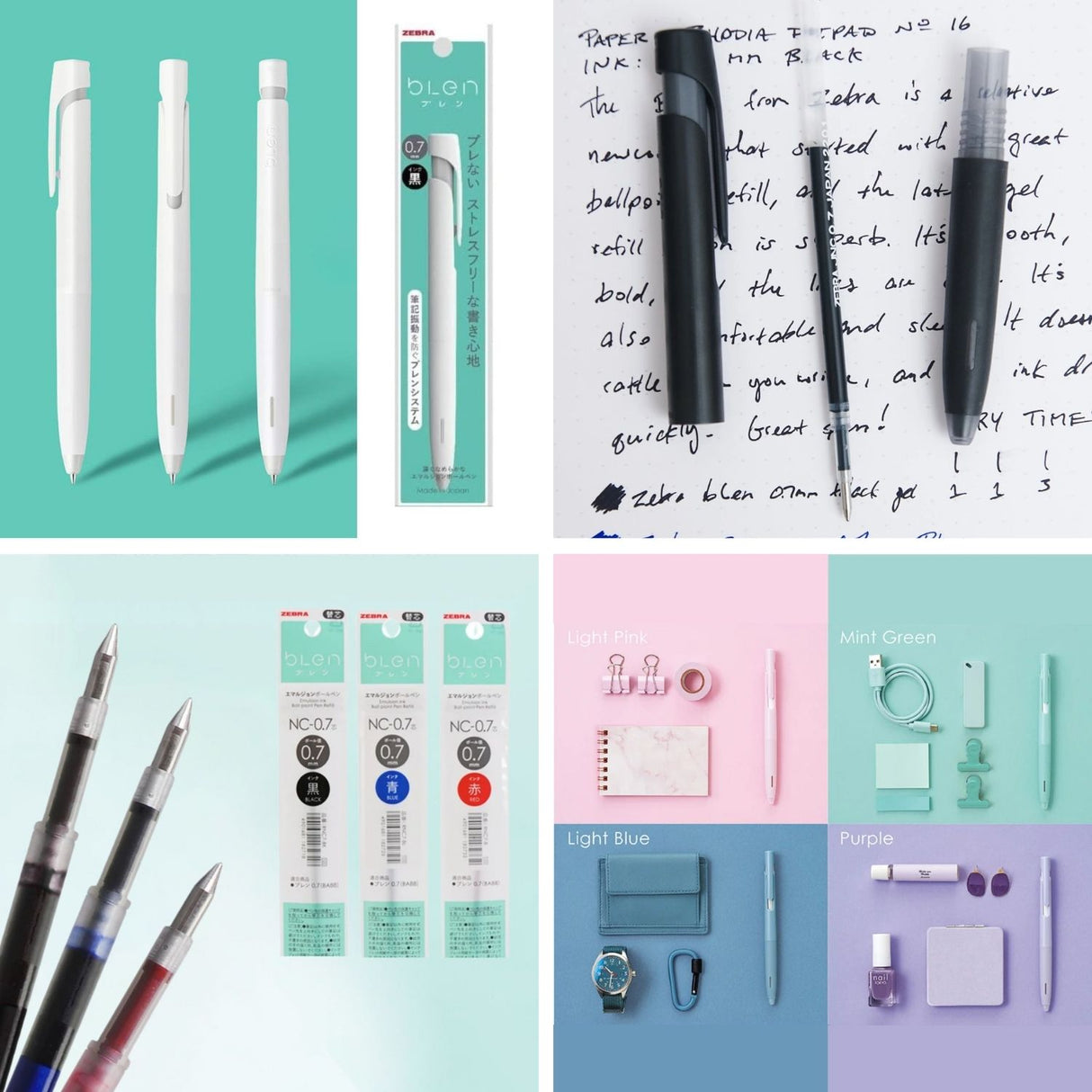 Zebra bLen - Bolígrafo Punta Retráctil 0.7 mm