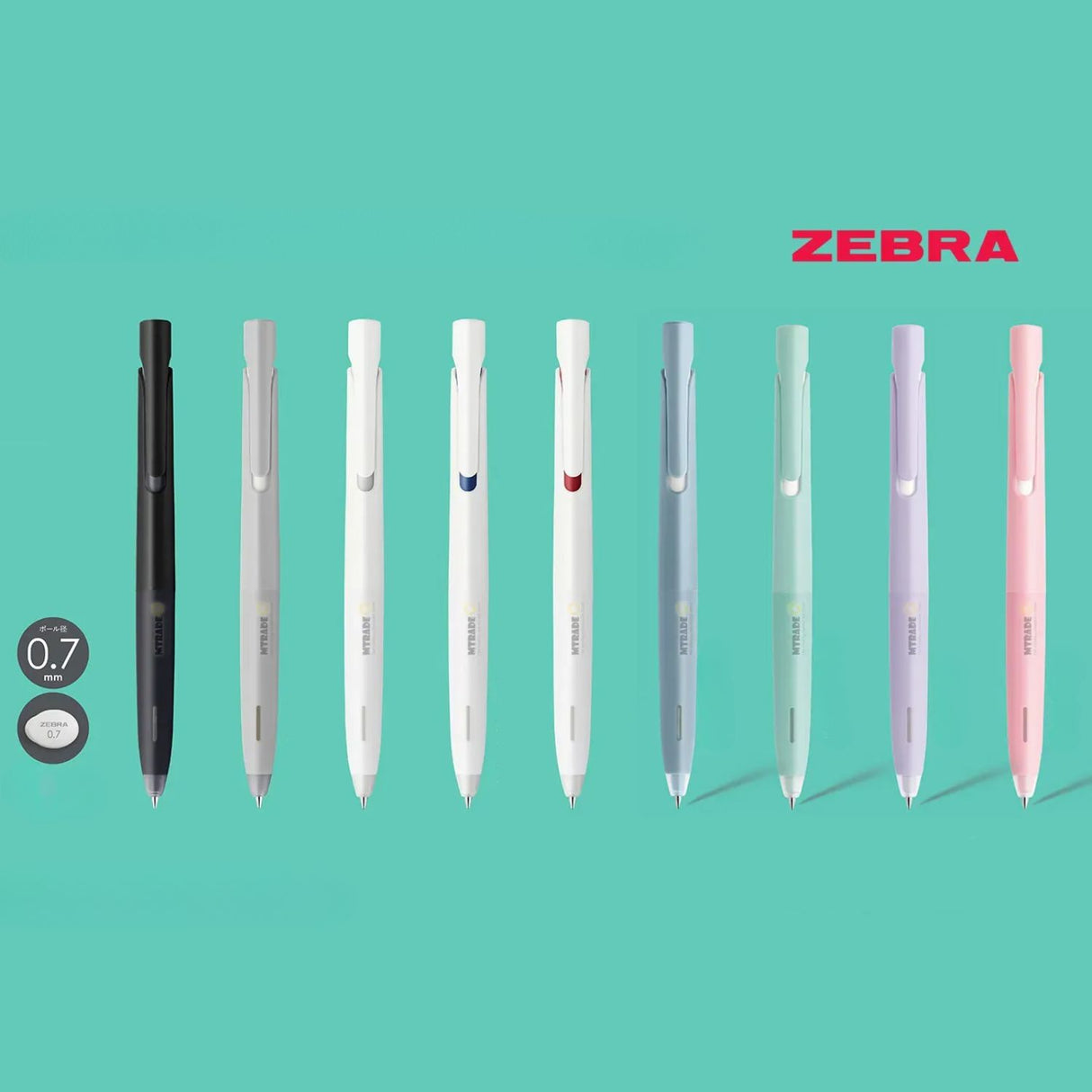 Zebra bLen - Bolígrafo Punta Retráctil 0.7 mm