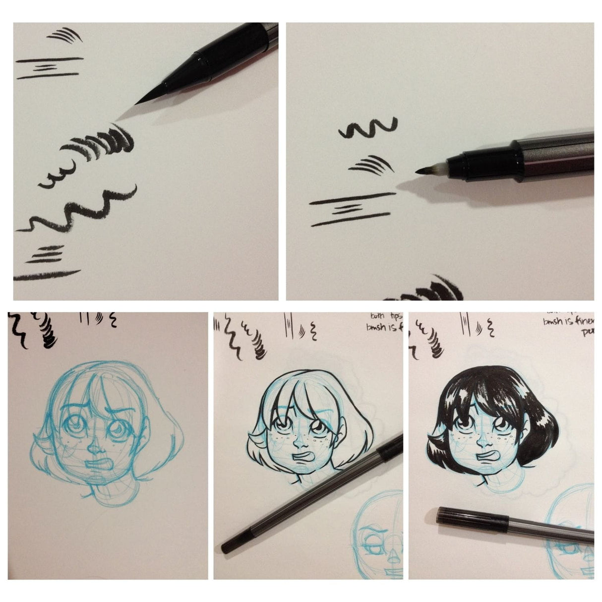 Zebra - Brush Pen Doble Punta Pincel y Punta Dura Fina