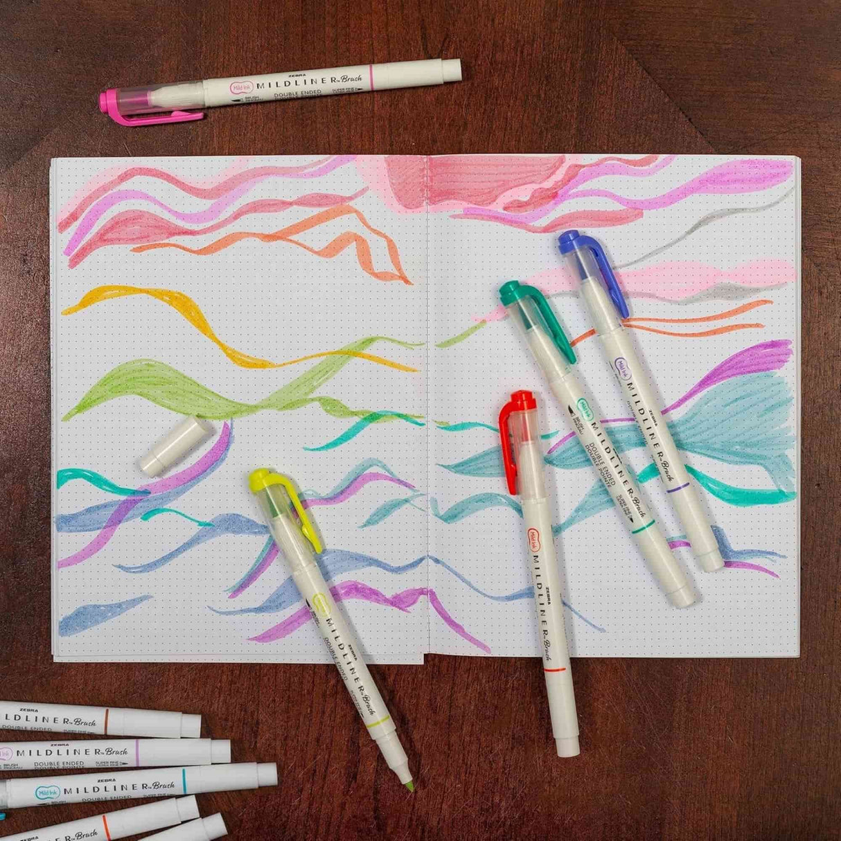 Zebra Mildliner Brush - Destacadores Doble Punta