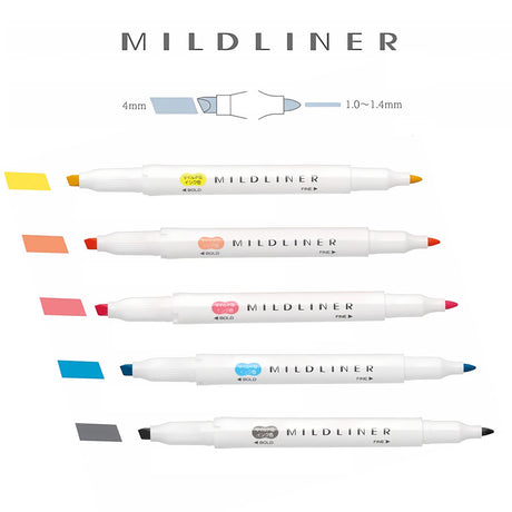 Zebra Midliner - Set 5 Destacadores Friendly Colors