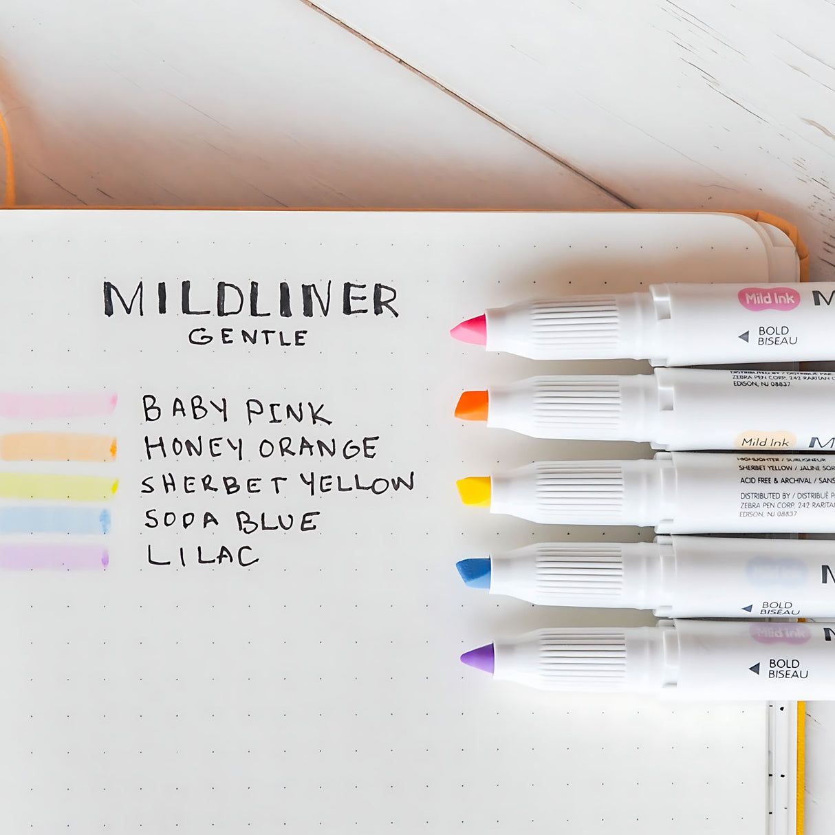 Zebra Mildliner - Set 5 Destacadores Soft Gentle Colors
