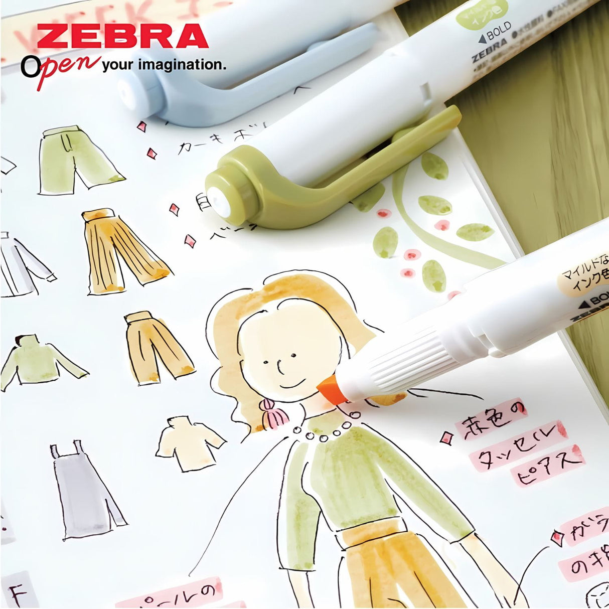 Zebra Mildliner - Set 5 Destacadores Soft Natural Colors