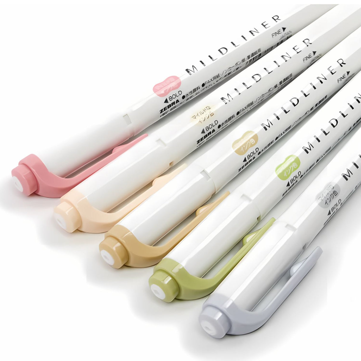 Zebra Mildliner - Set 5 Destacadores Soft Natural Colors