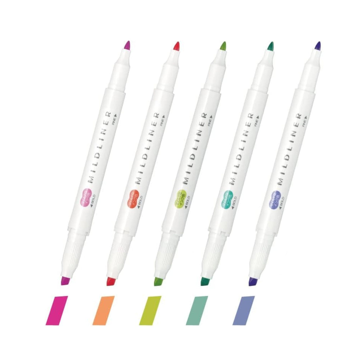 Zebra Mildliner - Set 5 Destacadores Bright Mild Colors