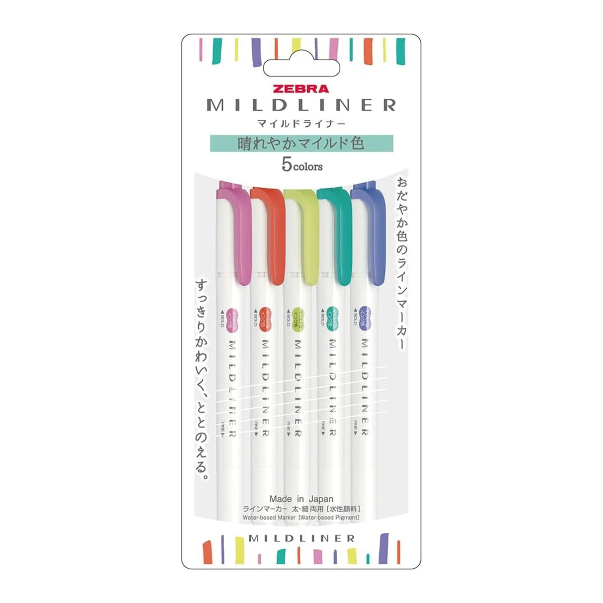 Zebra Mildliner - Set 5 Destacadores Bright Mild Colors
