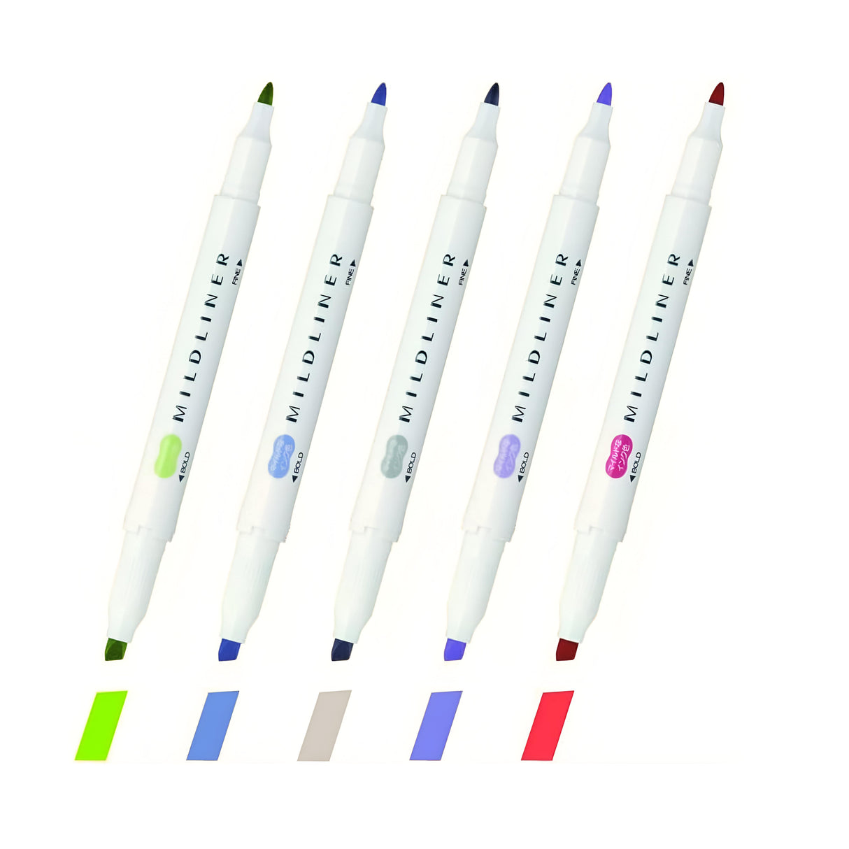 Zebra Mildliner - Set 5 Destacadores Shibu Mild Colors