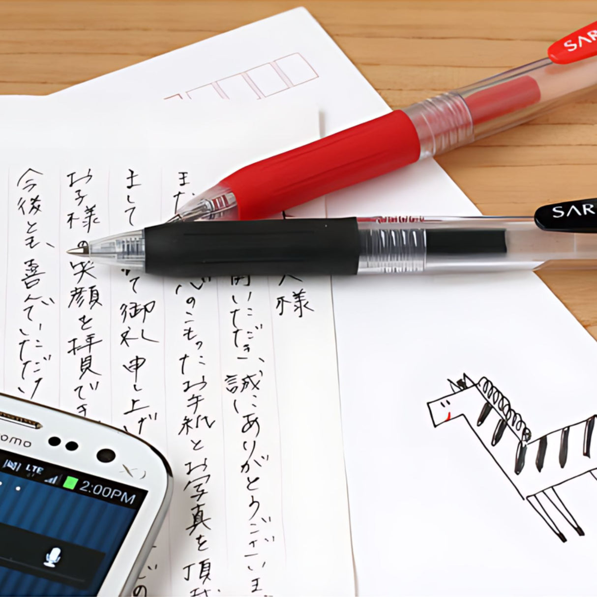 Zebra Sarasa Clip - Set 3 Lápices Tinta Gel Punta 05