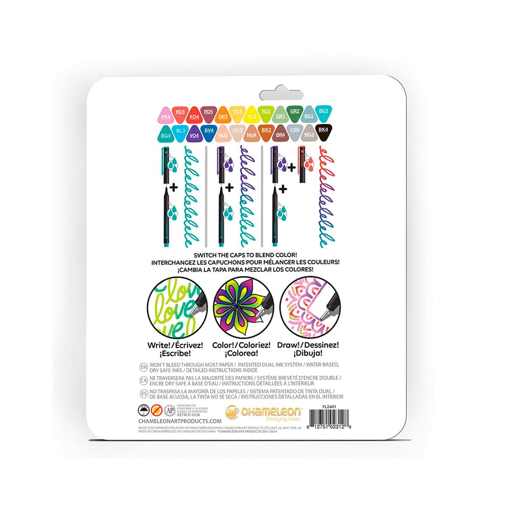 Chameleon-Fineliners-Set-24-Tiralineas-Colores-Fuertes-2