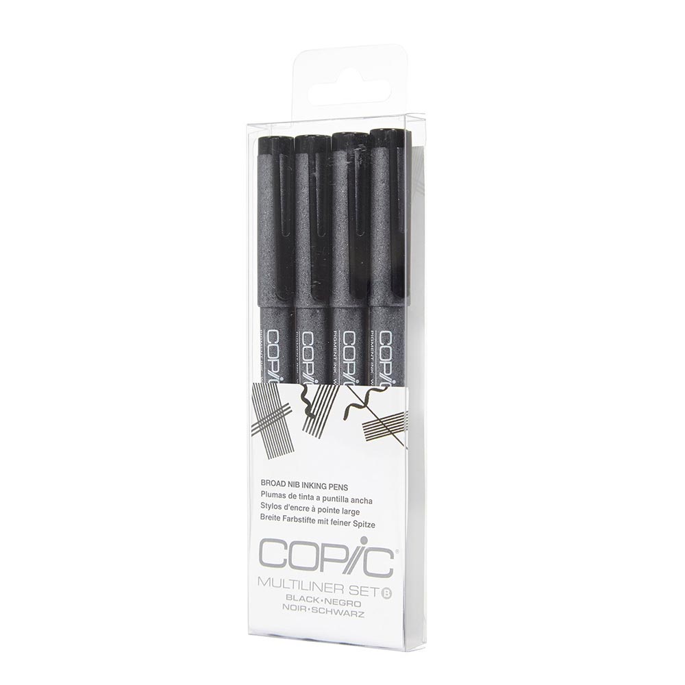Copic-Multiliner-Set-4-Tiralineas-Negro-Punta-Ancha