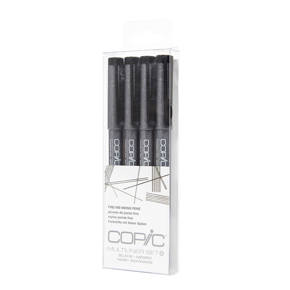 Copic-Multiliner-Set-4-Tiralineas-Negro-Punta-Fina