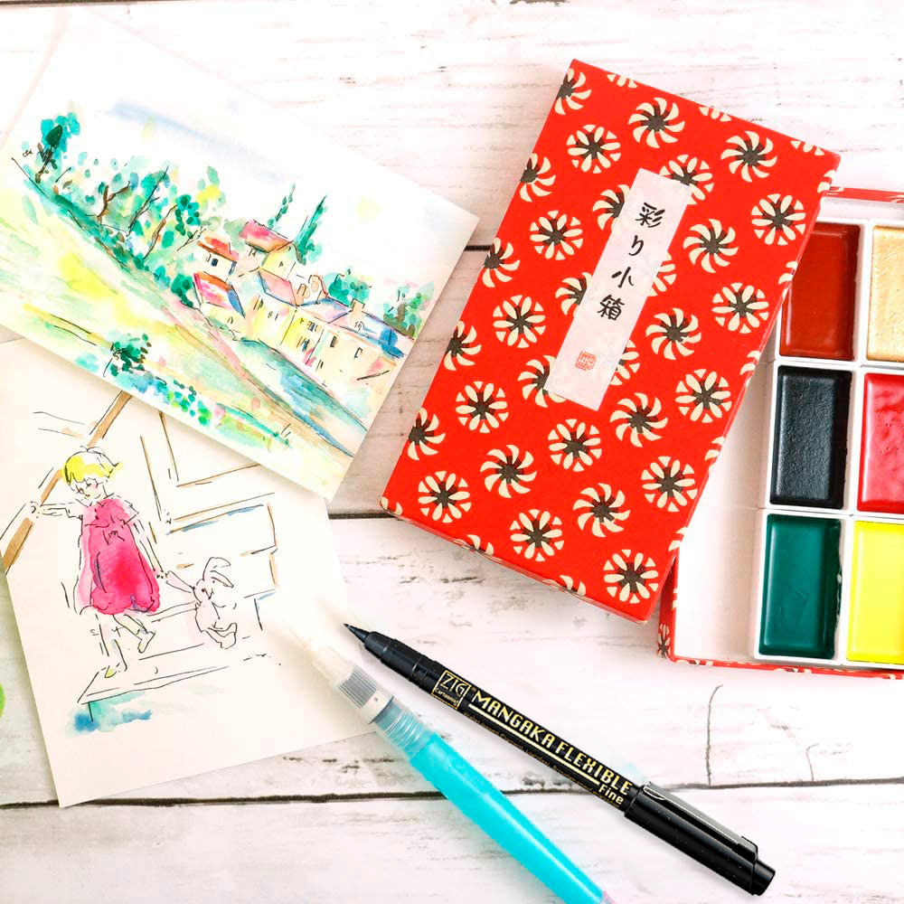 kuretake-gansai-tambi-kit-acuarela-irodori-kobako-2