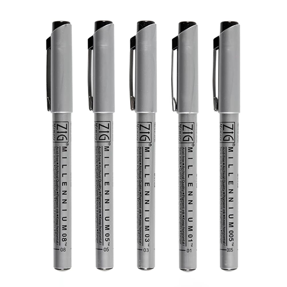 kuretake-millennium-set-5-tiralineas-2