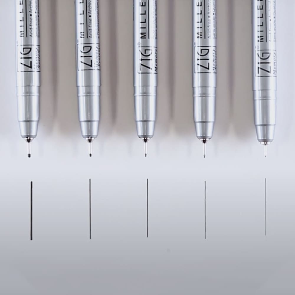 kuretake-millennium-set-5-tiralineas-3