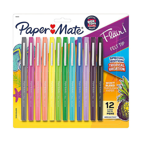 paper-mate-flair-set-12-tiralineas-punta-media-tropical-vacation