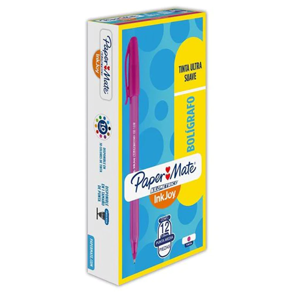 paper-mate-pack-12-boligrafos-kilometrico-100st-color-magenta