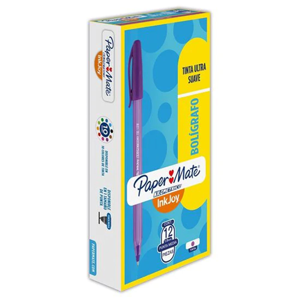paper-mate-pack-12-boligrafos-kilometrico-100st-color-morado