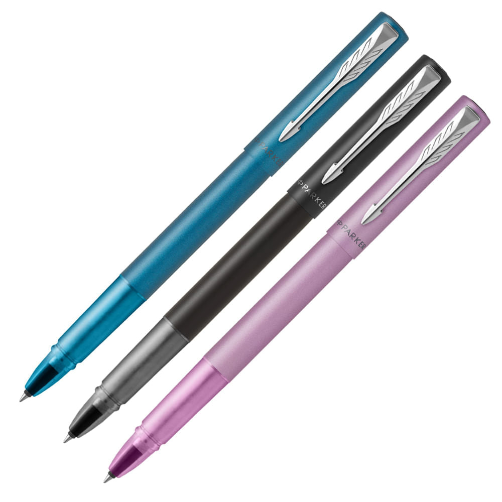 Penna Roller Parker Vector XL | Pennino 0,5 Mm, Nero Con Clip Oro, Nuova